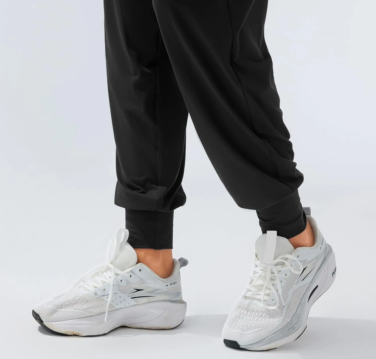 AFITNE Women's Yoga Joggers Cuffed Loose Workout Fold Over Sweatpants Comfy High Waisted Lounge Pants with Pockets