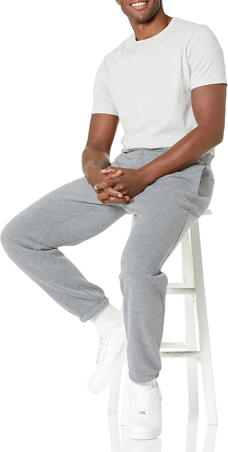 Amazon Essentials Sweatpants for Men, Fleece, Closed Bottom (Available in Big and Tall)