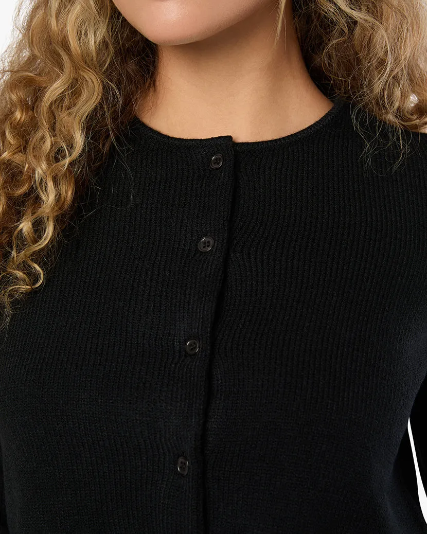 Boxy Crewneck Cardigan
