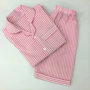 Classic Pink Stripes Shorts Set