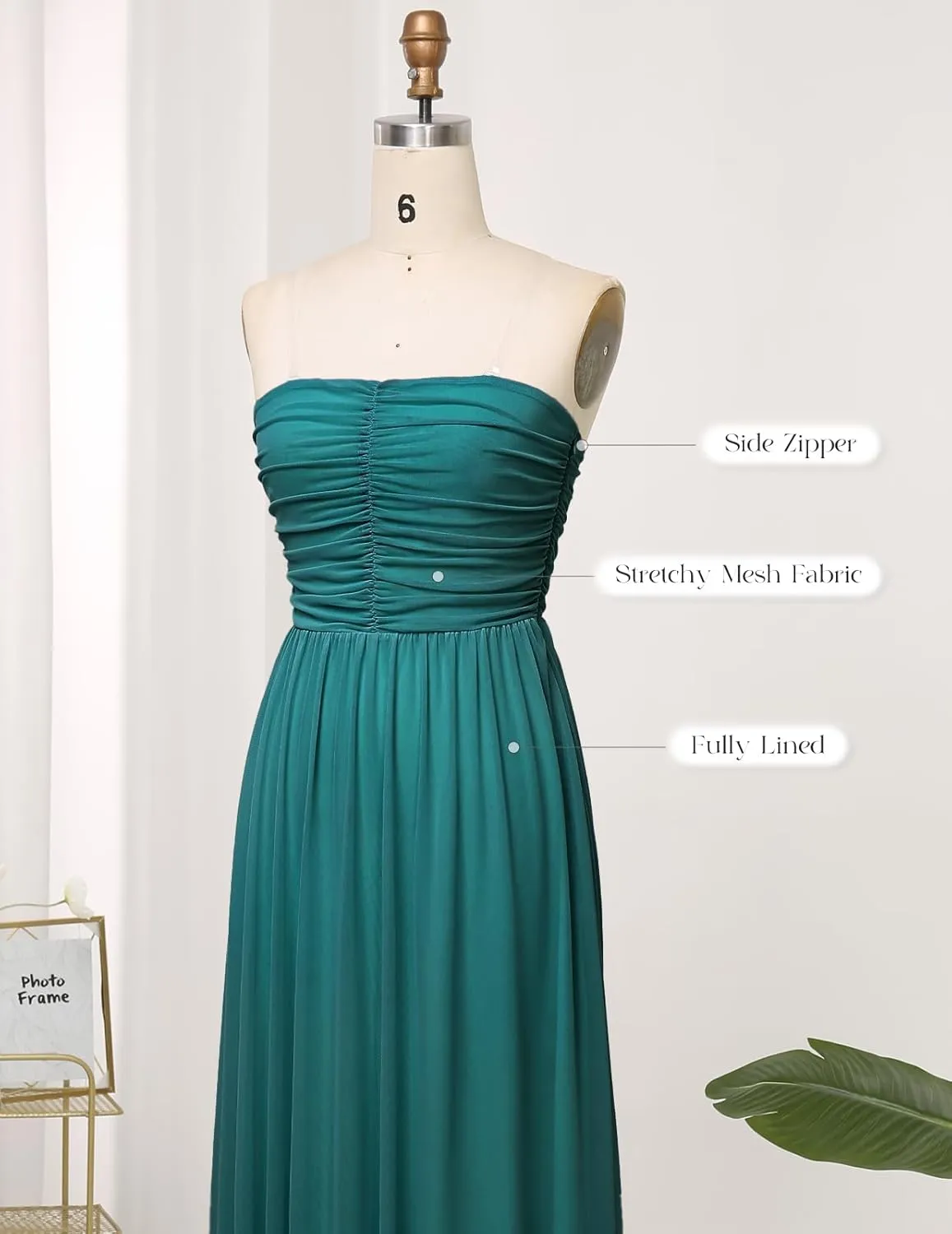 DRESSTELLS Women's 2025 Summer Casual Long Strapless Flowy Elegant Dresses
