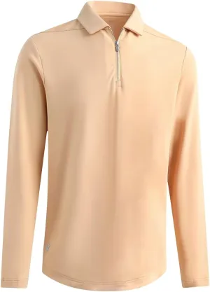 Mens Quarter Zip Polo Shirt Long and Short Sleeve Collared Shirts Moisture Wicking Performance Golf Polo Shirts