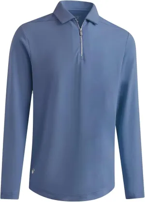 Mens Quarter Zip Polo Shirt Long and Short Sleeve Collared Shirts Moisture Wicking Performance Golf Polo Shirts
