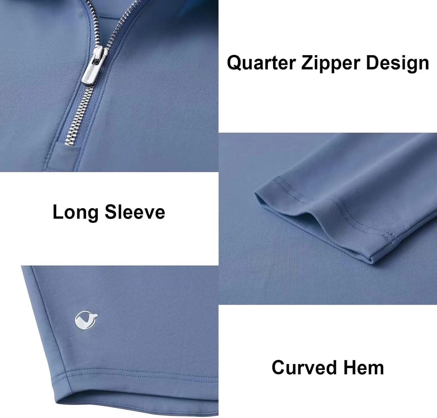 Mens Quarter Zip Polo Shirt Long and Short Sleeve Collared Shirts Moisture Wicking Performance Golf Polo Shirts