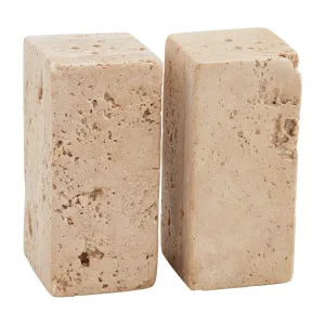 Mudpie Travertine Salt and Pepper Set