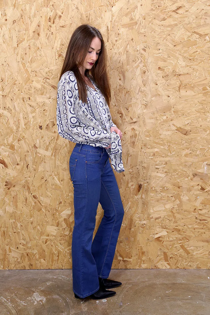 Relaxed Fit Printed Silk Shirt